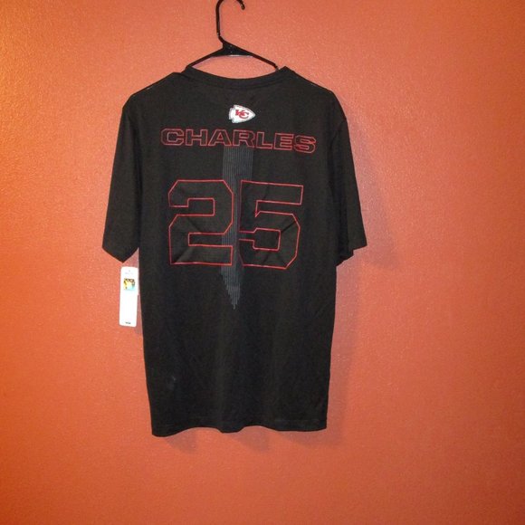 NFL NEW Kansas City Chief Men Medium Black Red Gray Graphic Short Sleeve Shirt - Picture 5 of 10